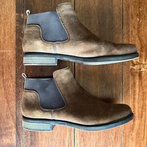 Women’s Franco Sarto Brown Leather Chelsea Boot Size 10